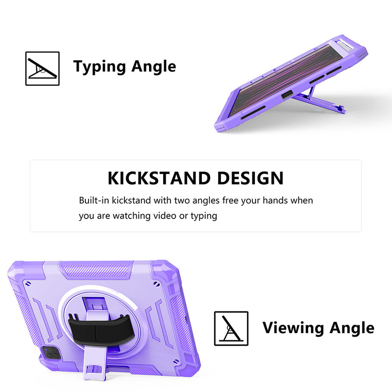 Load image into Gallery viewer, [Built-in Stand][With Wrist Strap] Apple iPad 7/8/9 10.2&#39;&#39; 7/8/9th Gen (2019/2020/2021) EVA Kid Friendly Heavy Duty Ring Holder Stand Case
