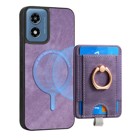 [With Ring Bracket][Detachable] Motorola Moto G15/Power Shockproof Wallet Series Case With Card Slot