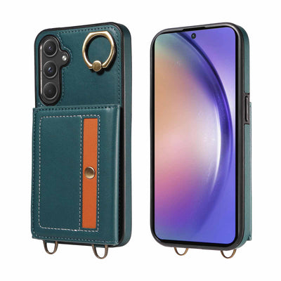 [With Ring Bracket][With Card Holder] Samsung S23/Plus/Ultra/FE - Two-tone PU Leather Wallet Series Case - i-Station Mobile Phone & Electronic Device Repair and Accessories