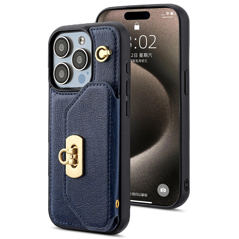 Load image into Gallery viewer, [With Card Slot] Apple iPhone 11 Lock Buckle Leather Shockproof Wallet Series Case
