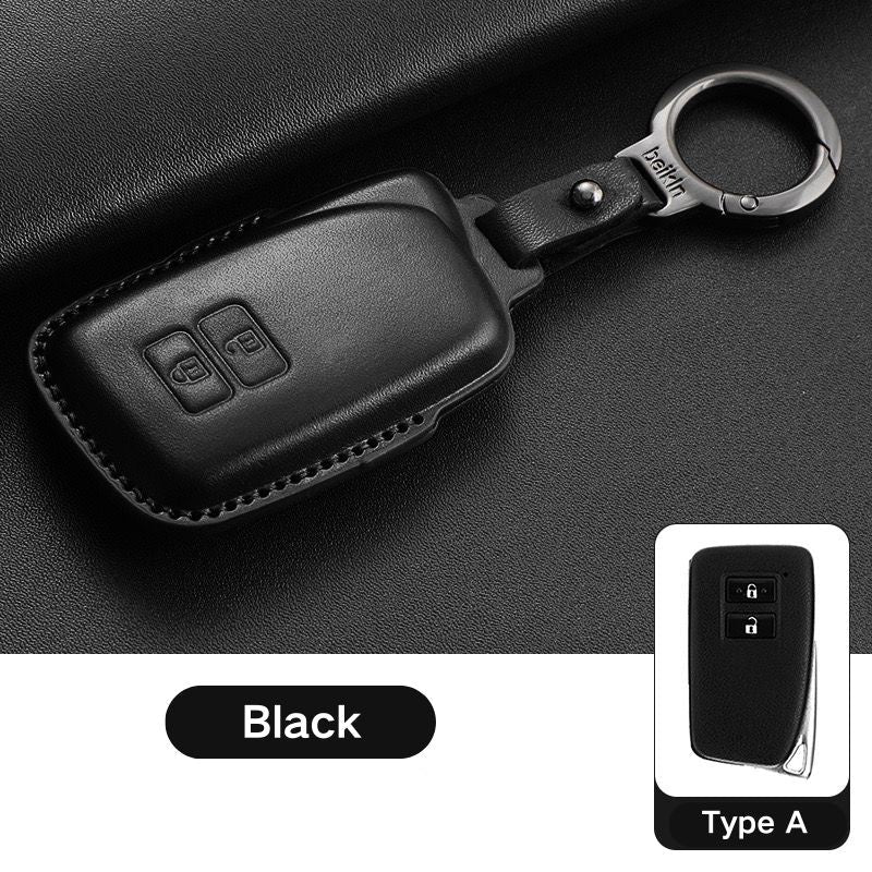 Load image into Gallery viewer, Lexus Full-wrap Genuine Leather Car Key Fob Case Cover For ES200, ES300H, RX300, RX350H, NX260, LX570, RX270
