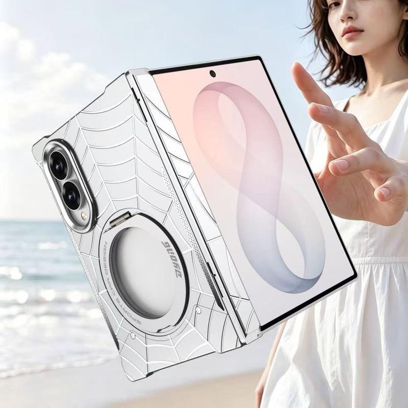 Load image into Gallery viewer, Samsung Galaxy Z Fold8 (SM-F971) Frameless Mecha Metal Spiderman Rotating Magnetic Stand Case
