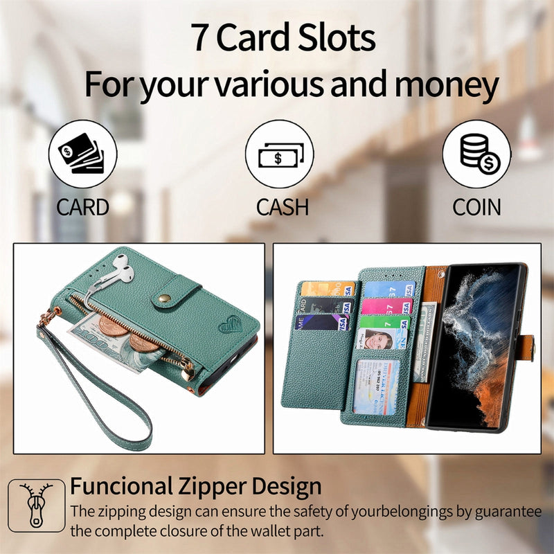 Load image into Gallery viewer, [With Card Slot] OPPO Reno11/Pro/F - PU leather Crossbody Wallet Style Shockproof Phone Case
