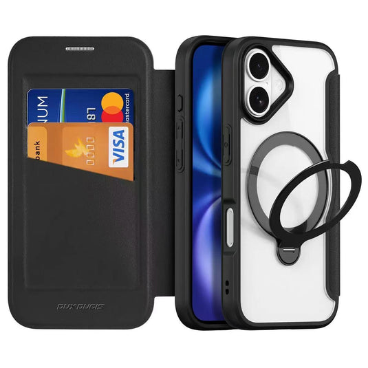 [With Card Slot][Magsafe Compatible] Apple iPhone 17 - Multi Function Card Slot Leather Wallet Series Flip Case