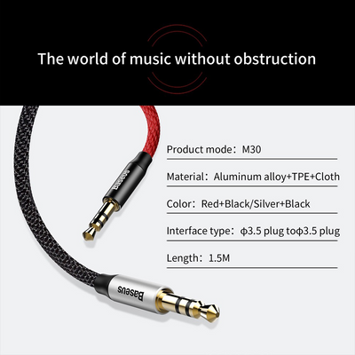 Baseus Yiven Audio Cable M30 1.5M - i-Station Mobile Phone & Electronic Device Repair and Accessories