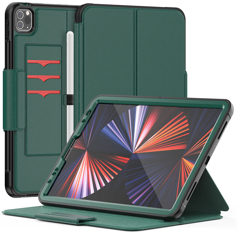 Load image into Gallery viewer, [With Card Slot] Apple iPad 7/8/9 10.2&#39;&#39; 7/8/9th Gen (2019/2020/2021) Smart Flip Silicone Protective Case
