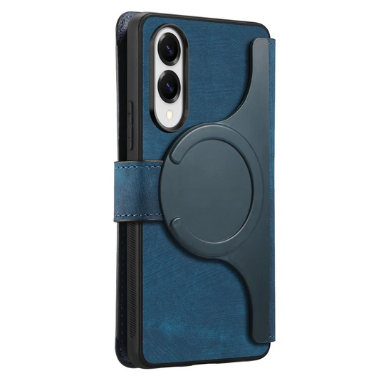 [Magsafe Compatible][Detachable] Samsung Galaxy S25 Edge (SM-S937) - Leather Flip Shockproof Wallet Series Case With Card Slot