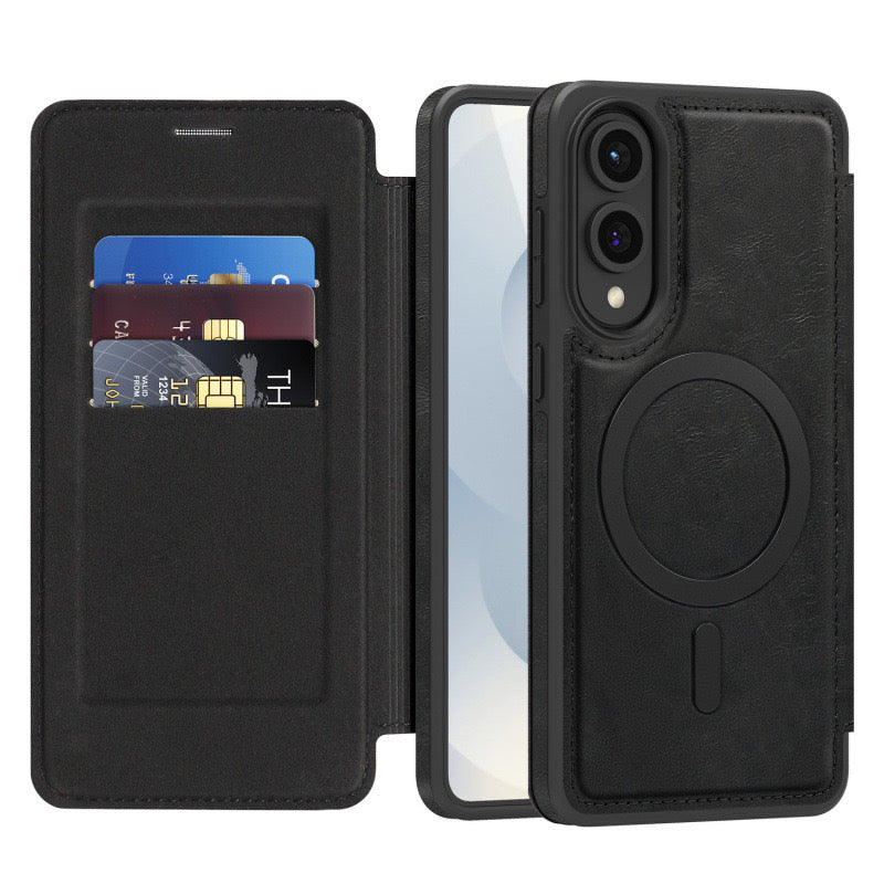 Load image into Gallery viewer, [With Card Slot] Samsung Galaxy S25 Edge (SM-S937) - Business Leather Flip Magnetic Case
