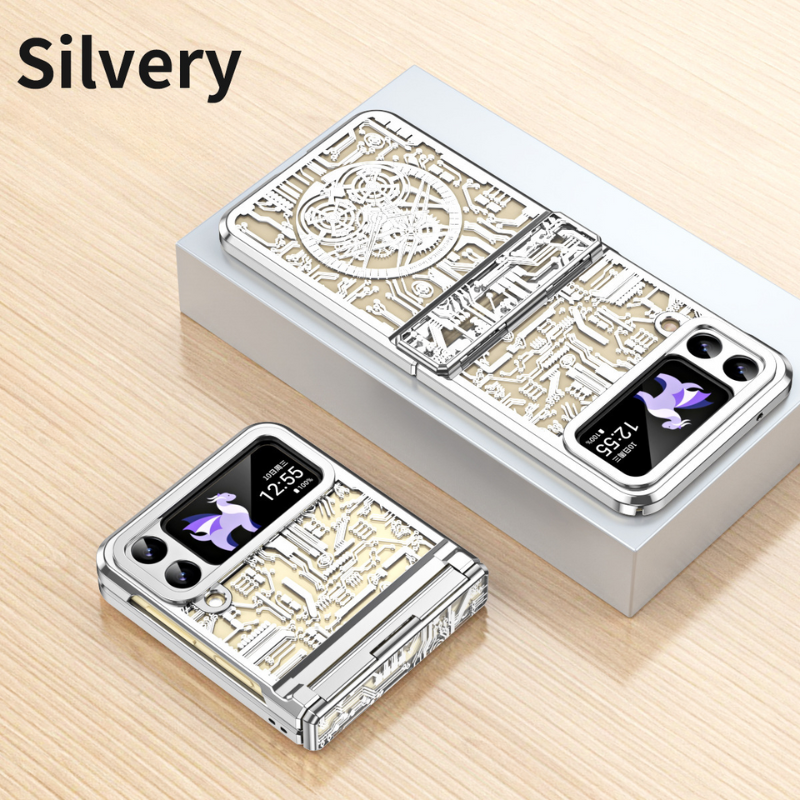 Load image into Gallery viewer, Samsung Galaxy Z Flip 5 SM-F731 Mechanical Electroplated Flat Hinge Shockproof Fashion-Forward Series Case
