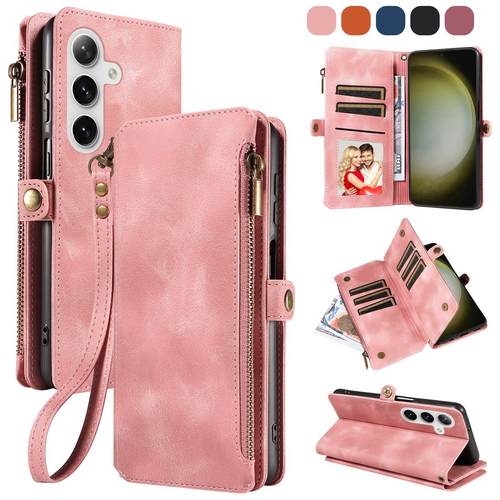 [Built-in Card Slot][With Strap] Samsung Galaxy S25/Plus/Ultra/FE Premium Genuine Leather Wallet Protective Case - i-Station Mobile Phone & Electronic Device Repair and Accessories