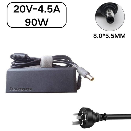 [20V-4.5A/90W][8x5.5] Lenovo ThinkPad Laptop AC Power Supply Adapter Charger