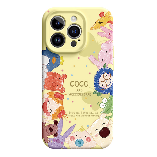 [Magsafe Compatible] Apple iPhone 13/Pro/Pro Max Cartoon Liquid Silicone Shockproof Fashion-Forward Series Case