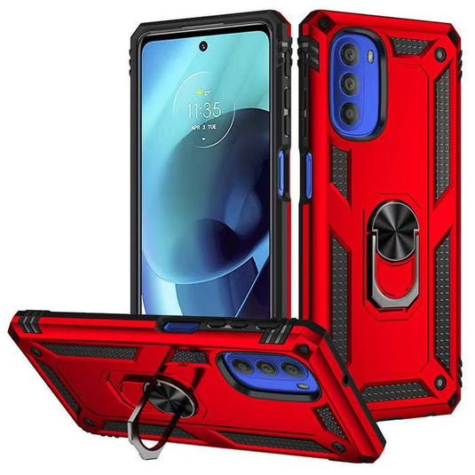 [Built-in Ring Bracket] Motorola Moto G71 5G Anti-slip Protective Hard Heavy Duty Series Case