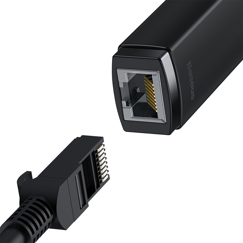 Load image into Gallery viewer, Baseus Lite Series Ethernet Adapter Type-C to RJ45 LAN Port 100Mbps - Black - i-Station Mobile Phone &amp; Electronic Device Repair and Accessories

