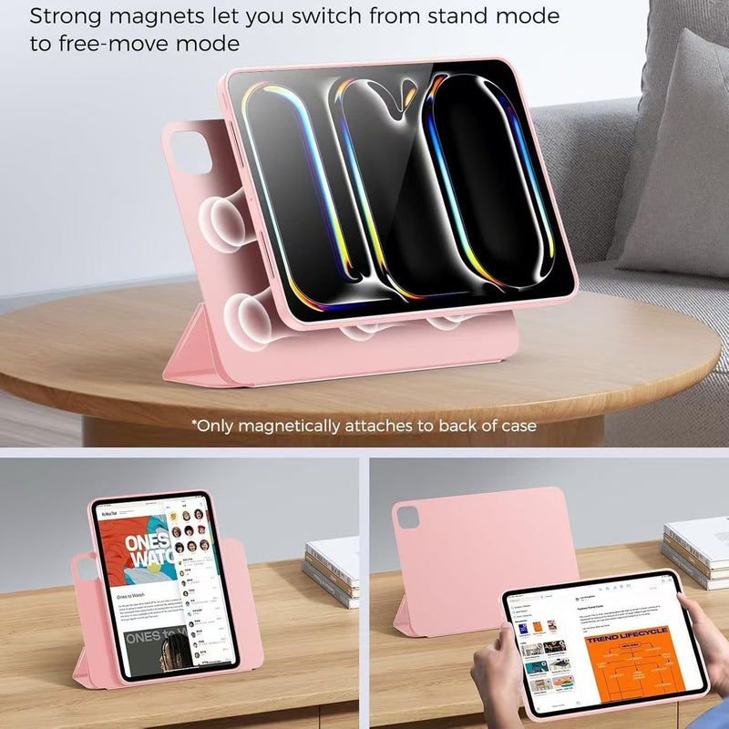 Load image into Gallery viewer, [Detachable][Buil-in Pen Slot] Apple iPad Pro 13-inch M4 (2024) Magnetic Acrylic Back Flip Tablet Case
