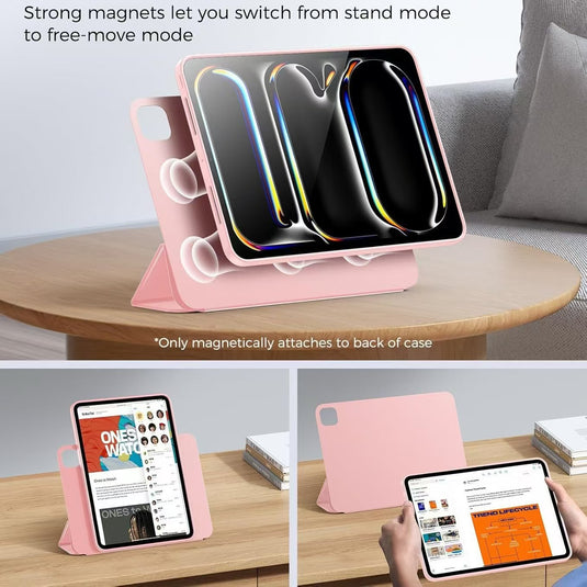 [Detachable][Buil-in Pen Slot] Apple iPad 7/8/9 10.2'' 7/8/9th Gen (2019/2020/2021) Magnetic Acrylic Back Flip Tablet Case