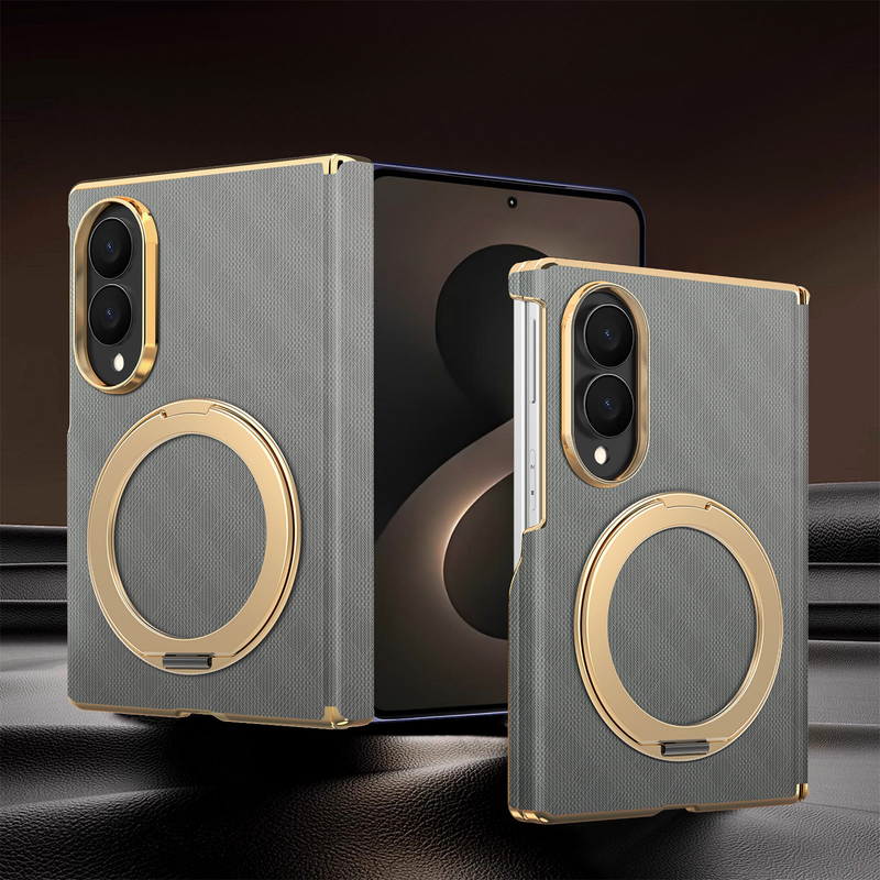Load image into Gallery viewer, Samsung Galaxy Z Fold8 (SM-F971) - Premium Electroplated Business Magnetic Stand Case with Hinge Protection
