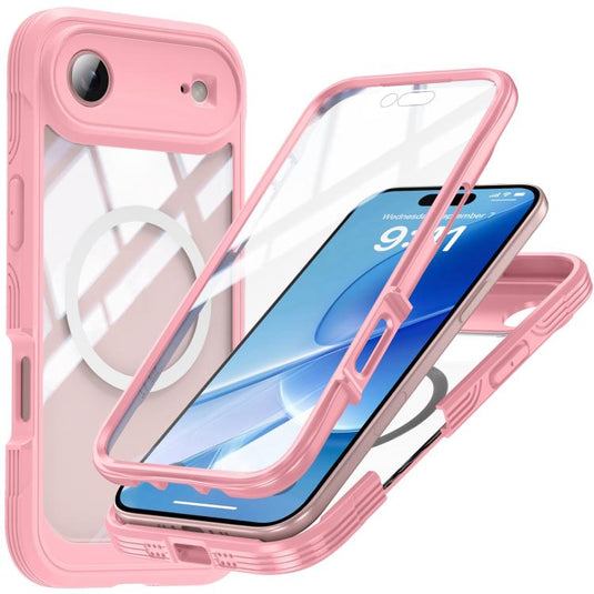 [Magsafe Compatible][Built-in Glass Screen Protector] Apple iPhone 17/Air/Pro/Pro Max - Transparent Full Covered Shockproof Lifeproof Series Case