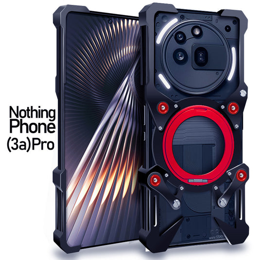 [With 360° Rotating Stand] Nothing Phone (3a)/Pro Aluminum Alloy Metal Frame Shockproof Case - i-Station Mobile Phone & Electronic Device Repair and Accessories