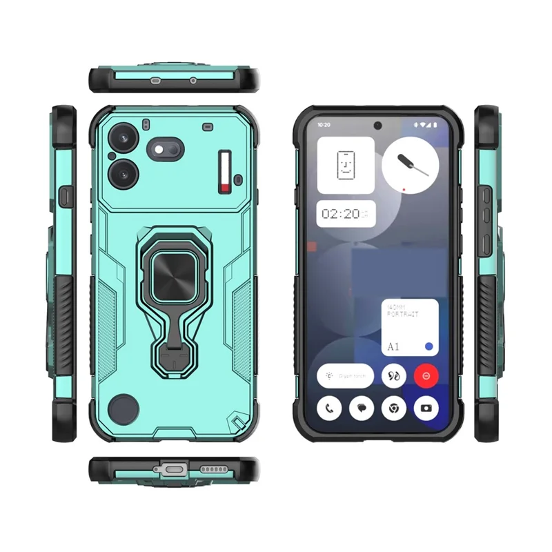 Load image into Gallery viewer, [Built-in Ring Bracket] Nothing Phone (4b) Mecha-style Anti-slip Protective Hard Heavy Duty Series Case
