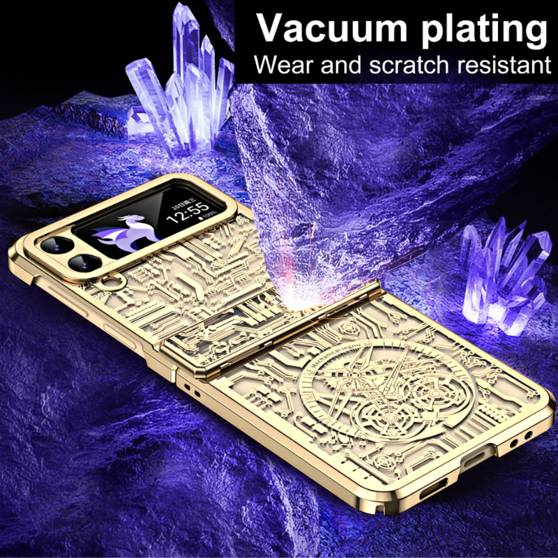 Load image into Gallery viewer, Samsung Galaxy Z Flip 5 SM-F731 Mechanical Electroplated Flat Hinge Shockproof Fashion-Forward Series Case
