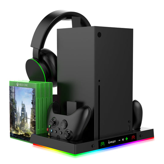 Xbox Series X - All in One Multi Function RGB Light Effect Cooling Fan Base Stand Charging Station - Polar Tech Australia