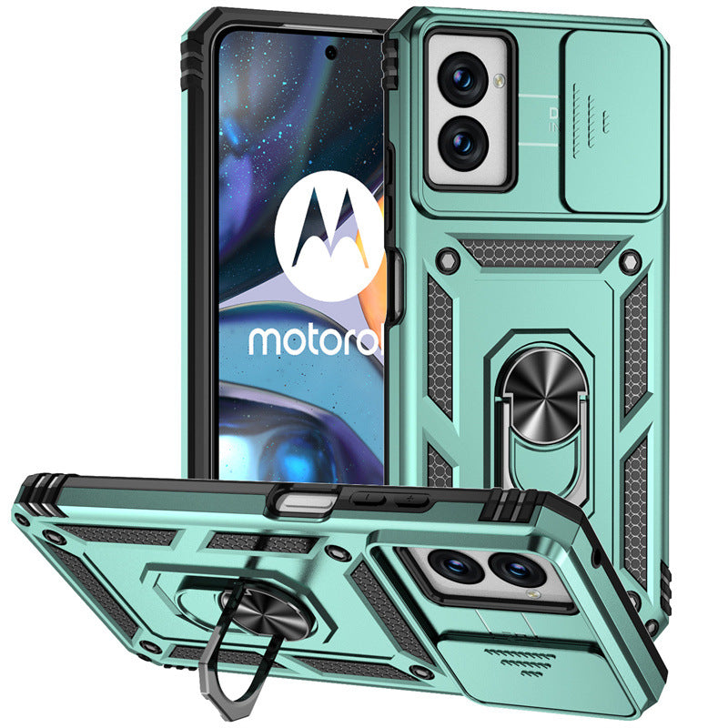 Load image into Gallery viewer, [Magnetic Ring Kickstand][Slide Lens Cover] Motorola Moto G31 - Shield Shockproof Rugged Heavy Duty Case
