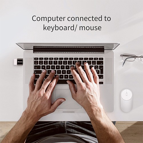 Load image into Gallery viewer, Baseus Mini USB Female to Type-C Male Adapter Converter Black
