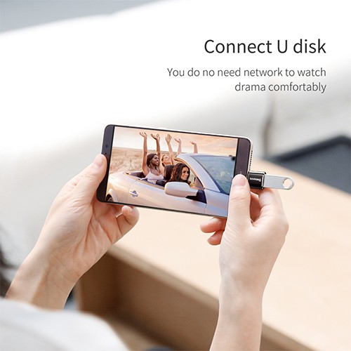 Load image into Gallery viewer, Baseus Mini USB Female to Type-C Male Adapter Converter Black
