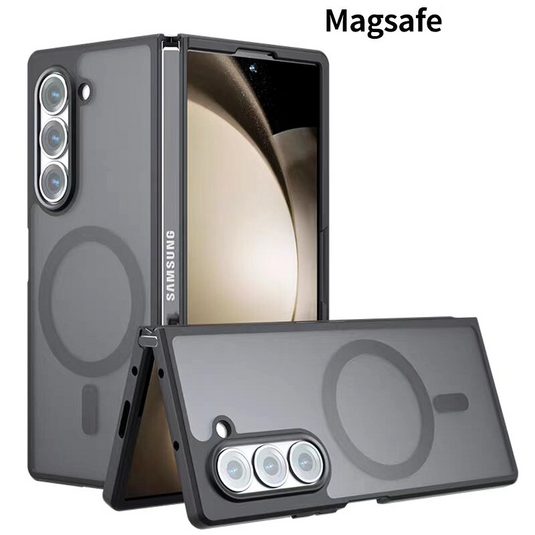 [Magsafe Compatible] Samsung Galaxy Z Fold 6 SM-F956 Matte Transparent Anti Drop Folding Essentials Series Case