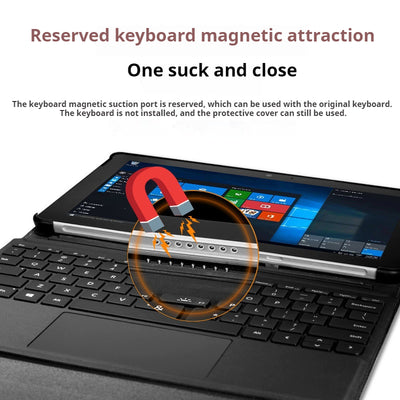 Microsoft Surface Pro 8 (1983) - Business Slim Folding PU Leather Hard Back Shell - i-Station Mobile Phone & Electronic Device Repair and Accessories