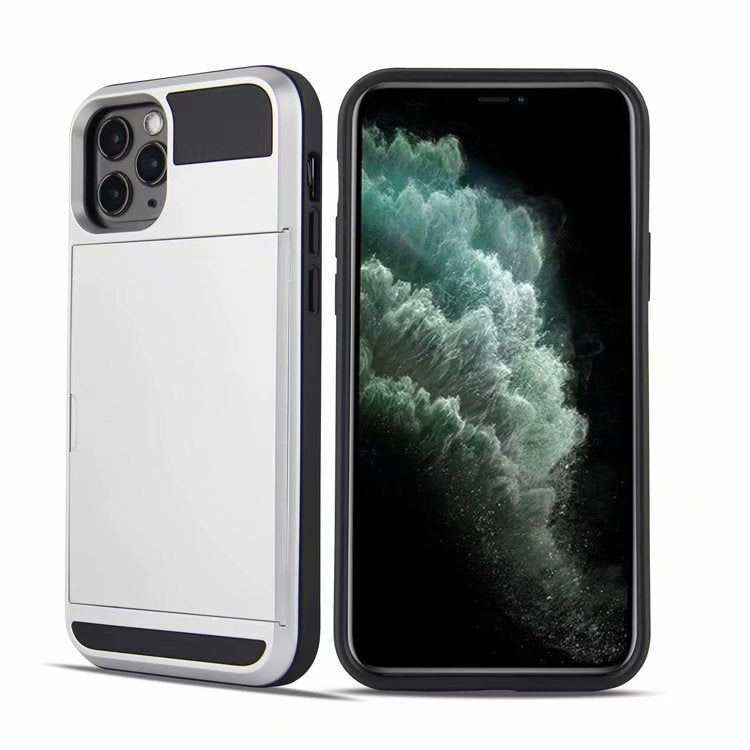 Load image into Gallery viewer, Apple iPhone 7/8/Plus/SE 2020 Slide Card Holder Shock Proof Armor Heavy Duty Case
