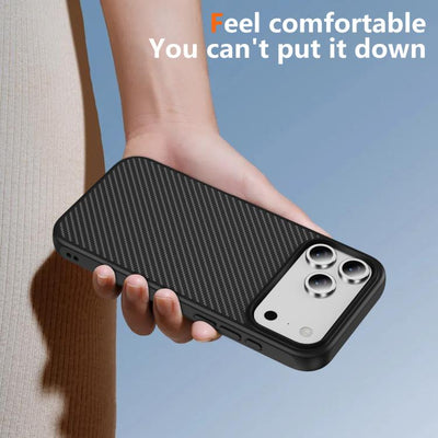 iPhone 17/Air/Pro/Pro Max Kevlar Carbon Fiber Texture Shockproof Heavy Duty Case with Hidden MagSafe Magnetic - i-Station Mobile Phone & Electronic Device Repair and Accessories