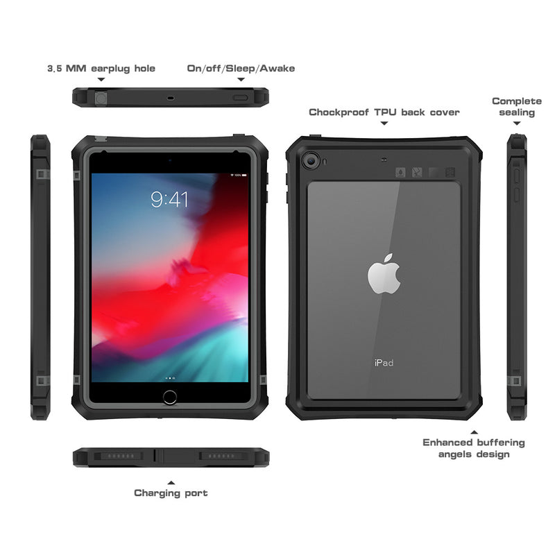 Load image into Gallery viewer, Apple iPad Mini 4 &amp; 5 Shellbox Waterproof Heavy Duty Lifeproof Style Case
