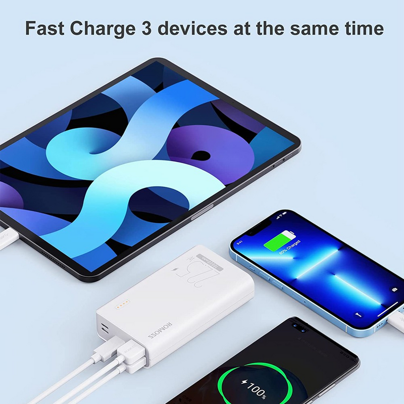 Load image into Gallery viewer, Romoss Sense4SF 22.5W 10000mAh Mini Power Bank - White
