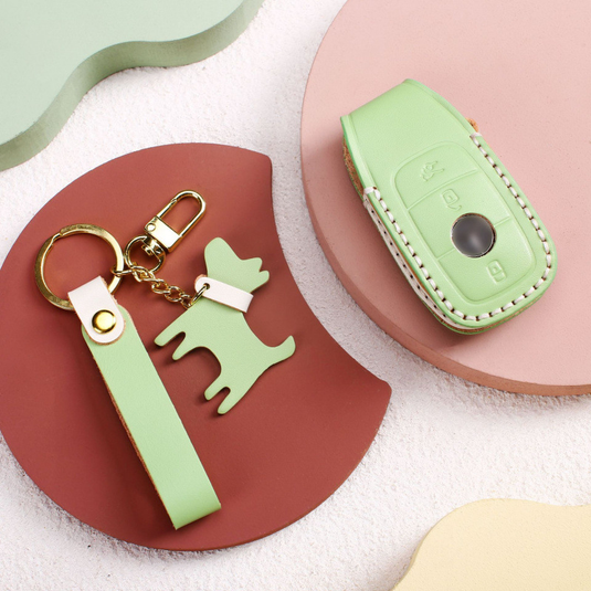 Mercedes Benz Genuine Leather Full Protection Car Key Fob Case Cover For Benz A-Class, C-Class, E-Class, G-Class, S-Class