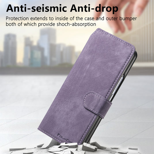 [Magsafe Compatible][Detachable] Samsung Galaxy Z Fold3 SM-F926 Leather Flip Shockproof Wallet Series Case With Card Slot