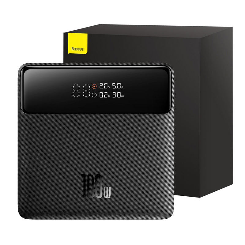 Load image into Gallery viewer, Baseus Blade Power Digital Display Fast Charging Power Bank HD Edition 20000mAh 100W PPBL000301-Black
