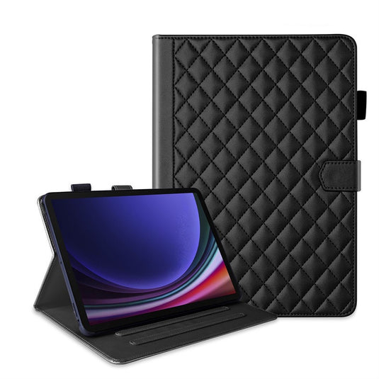 [With Card Slot] Samsung Galaxy Tab S9 Plus/S9 FE Plus 12.4" - Soft Leather Flip Cover With Clasp Case