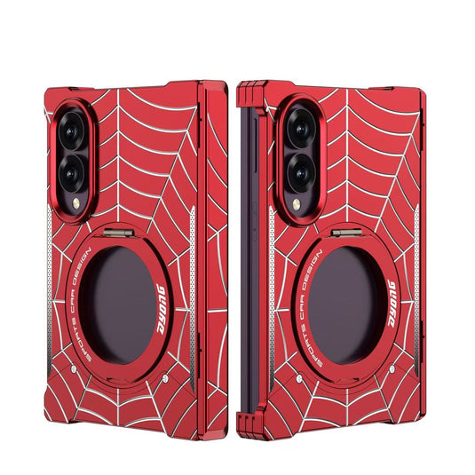 Samsung Galaxy Z Fold8 (SM-F971) Frameless Mecha Metal Spiderman Rotating Magnetic Stand Case
