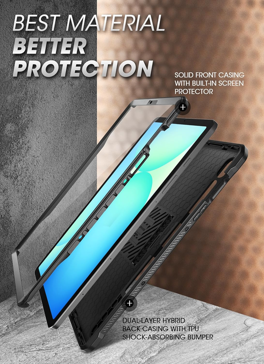 [Built-in Screen Protector & Stand][Pencil Holder] Samsung Tab S8 Ultra & S9 Ultra & S10 Ultra 14.6" SUPCASE Full-Body Cover Heavy Duty Rugged Protective Series Case
