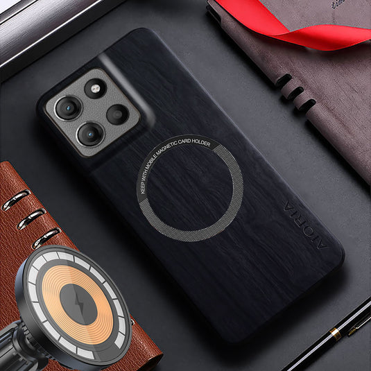 [Magsafe Compatible] Motorola Moto Edge 60/Fusion/Pro - Ultra-Thin Wood Texture Shockproof Protective Case