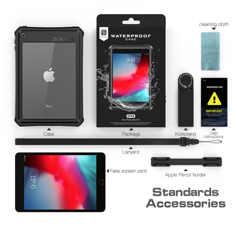 Load image into Gallery viewer, Apple iPad Mini 4 &amp; 5 Shellbox Waterproof Heavy Duty Lifeproof Style Case
