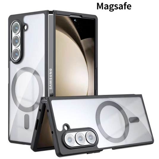 [Magsafe Compatible] Samsung Galaxy Z Fold 6 SM-F956 Matte Transparent Anti Drop Folding Essentials Series Case