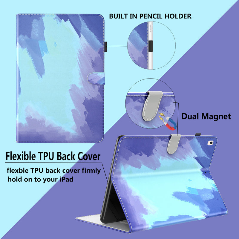 Load image into Gallery viewer, Apple iPad 7/8/9 10.2&#39;&#39; 7/8/9th Gen (2019/2020/2021) Ombre Full Cover Flip Case
