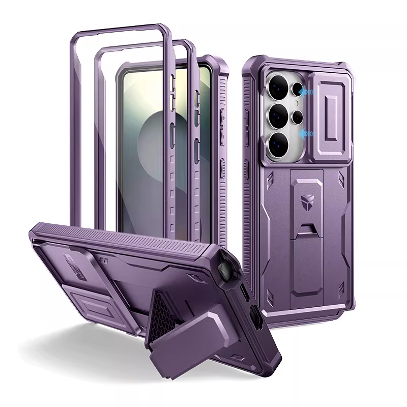 Load image into Gallery viewer, [With Slide Camera Cover][Built-in Stand] Samsung Galaxy S26/Plus/Ultra - Dexnor Military Grade Heavy-Duty Shockproof Rugged Case
