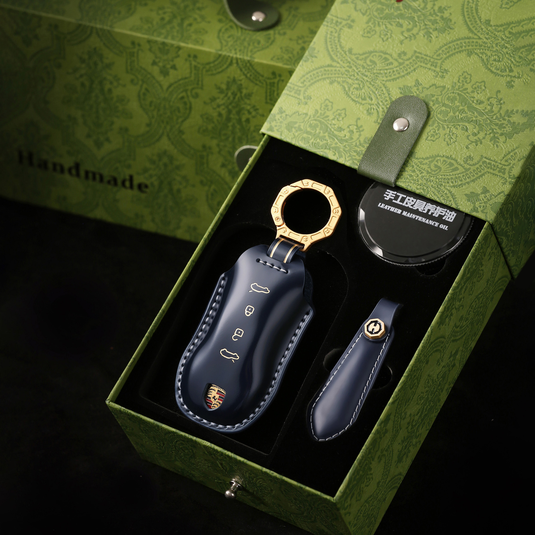 Porsche Genuine Leather Protection Car Key Fob Case Cover For Macan Turbo, Macan EV (2024/2025)