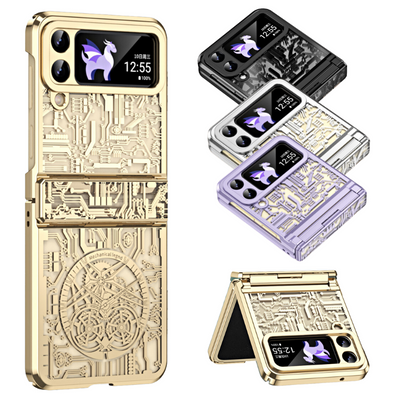 Samsung Galaxy Z Flip 6 SM-F741 Mechanical Electroplated Flat Hinge Shockproof Fashion-Forward Series Case - i-Station Mobile Phone & Electronic Device Repair and Accessories
