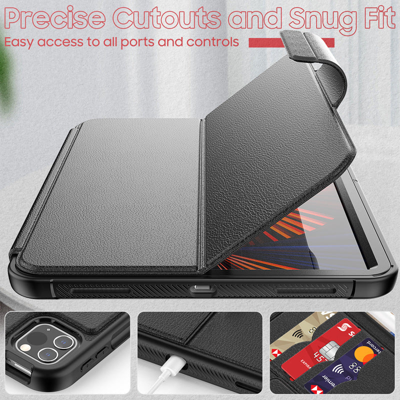 Load image into Gallery viewer, [With Card Slot] Apple iPad 7/8/9 10.2&#39;&#39; 7/8/9th Gen (2019/2020/2021) Smart Flip Silicone Protective Case
