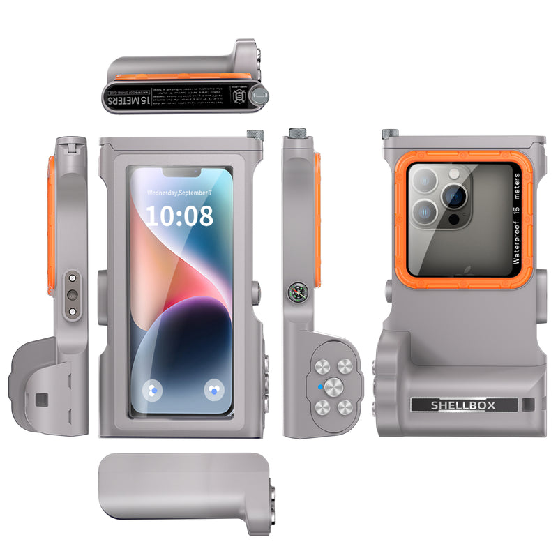 Load image into Gallery viewer, [Up to 6.9&quot;][Upgraded Version] Redpepper Universal 15m Depth (3rd Gen) Pro Diving Waterproof Phone Case With Bluetooth
